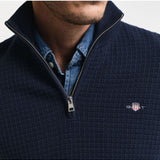 COTTON TEXTURED HALF ZIP