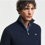 COTTON TEXTURED HALF ZIP