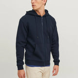 Hoddie com fecho de correr Liso
