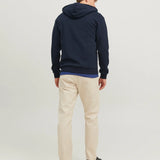 Hoddie com fecho de correr Liso