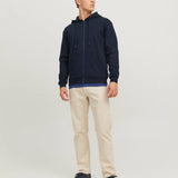 Hoddie com fecho de correr Liso