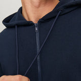 Hoddie com fecho de correr Liso
