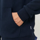 Hoddie com fecho de correr Liso