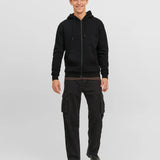 Hoddie com fecho de correr Liso