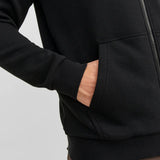 Hoddie com fecho de correr Liso