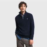 COTTON TEXTURED HALF ZIP