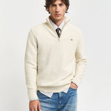 COTTON TEXTURED HALF ZIP