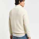 COTTON TEXTURED HALF ZIP