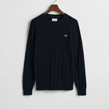 COTTON CABLE C-NECK
