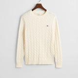 COTTON CABLE C-NECK