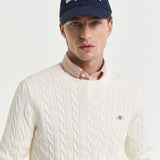 COTTON CABLE C-NECK