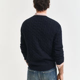 COTTON CABLE C-NECK