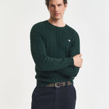 COTTON CABLE C-NECK