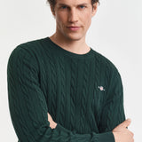 COTTON CABLE C-NECK