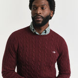 COTTON CABLE C-NECK