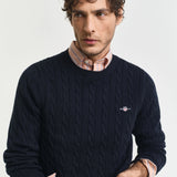 COTTON CABLE C-NECK
