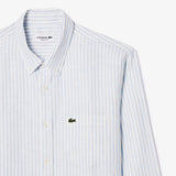 Camisa de Linho às Listras Regular Fit