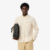 Camisa de Linho às Listras Regular Fit