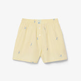 Calções estilo Boxer em Jacquard de Popelina de Algodão   