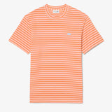 T-Shirt de algodão texturizada com listras Lacoste