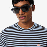 T-Shirt de algodão texturizada com listras Lacoste