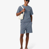 T-Shirt de algodão texturizada com listras Lacoste