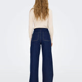 Calça Onlmadeline Cintura alta Wide Leg Fit Jeans