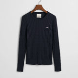 Camisola Gant de malha entrançada com decote redondo