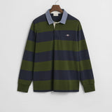 Heavy Rugger às riscas com colarinho em chambray