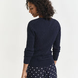 Camisola Gant de malha entrançada com decote redondo