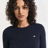 Camisola Gant de malha entrançada com decote redondo