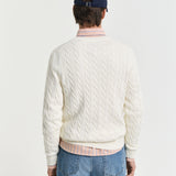 COTTON CABLE C-NECK