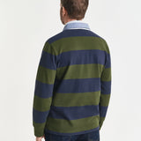 Heavy Rugger às riscas com colarinho em chambray