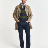 Heavy Rugger às riscas com colarinho em chambray