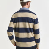 Heavy Rugger às riscas com colarinho em chambray