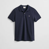 Polo Gant em algodão piqué Shield regular fit