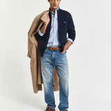 Casaco de malha com fecho de correr Casual Cotton