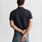 Polo Gant em algodão piqué Shield regular fit