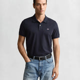 Polo Gant em algodão piqué Shield regular fit