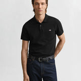 Polo Gant em algodão piqué Shield regular fit