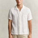 Camisa de Linho Manga Curta Gant