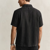 Camisa de Linho Manga Curta Gant