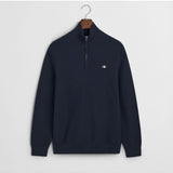 COTTON TEXTURED HALF ZIP
